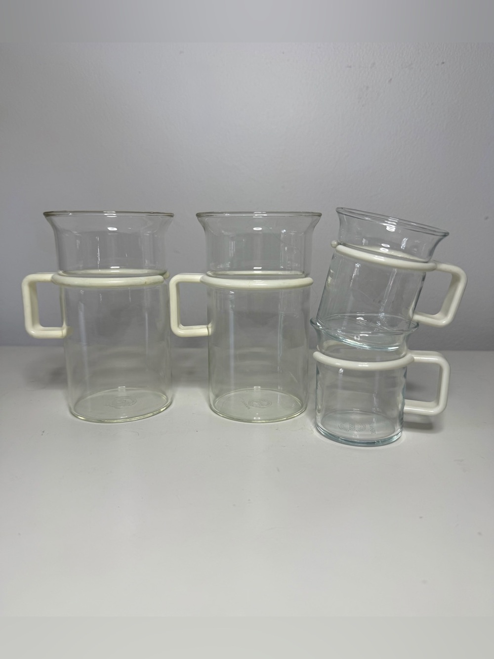 1970s Bodum Denmark Glass Mugs Set of 4
